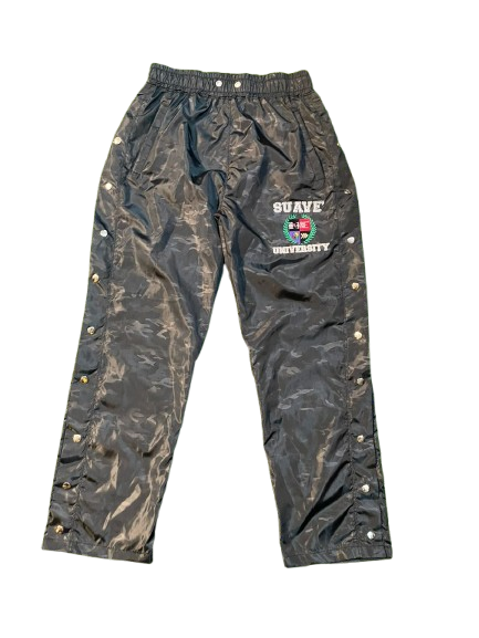 Black Camo Windbreaker Pants