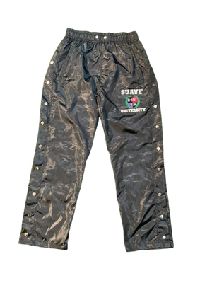 Black Camo Windbreaker Pants