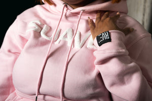 Puff Print Pink Logo Hoodie