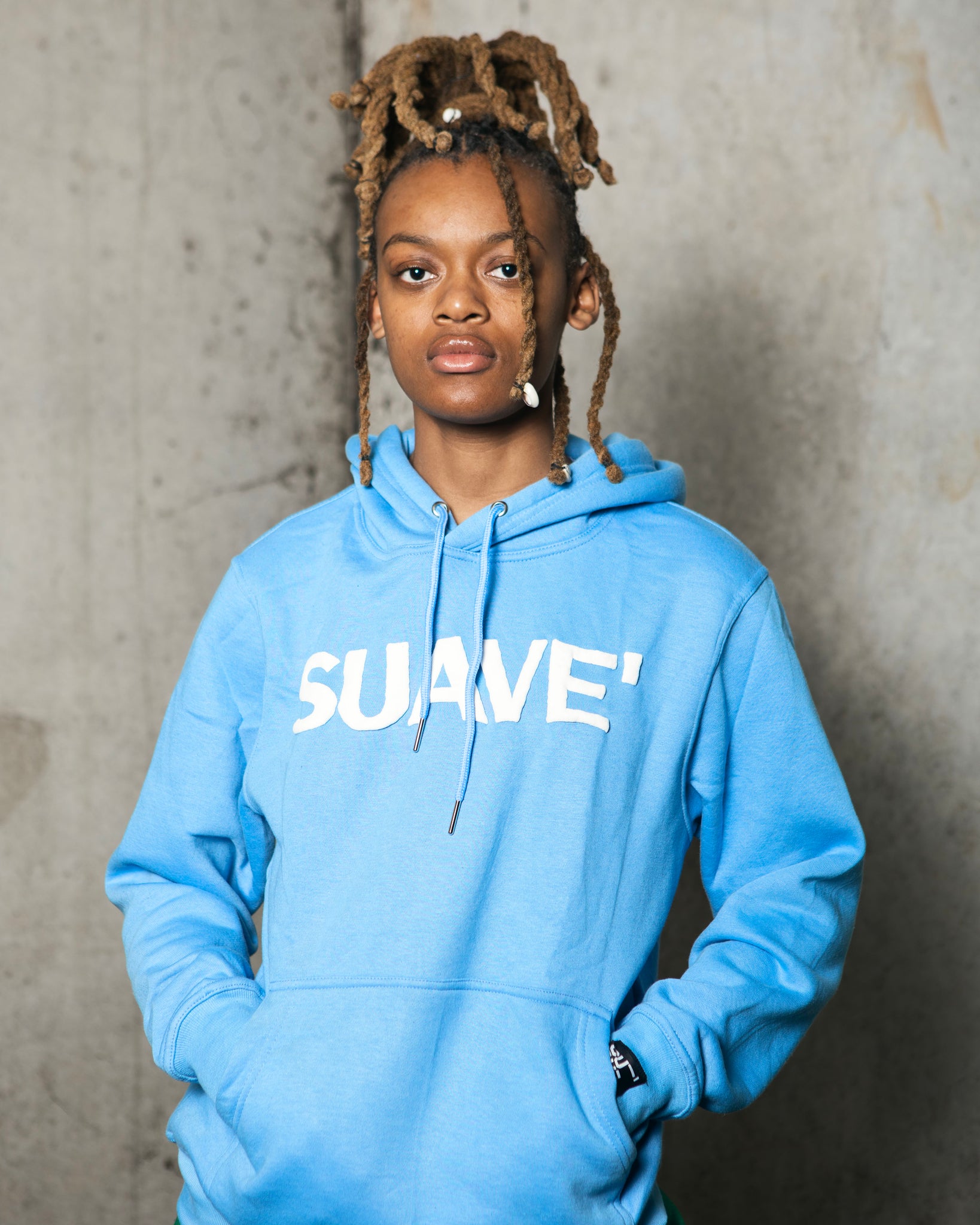 Puff Print Carolina Blue Logo Hoodie