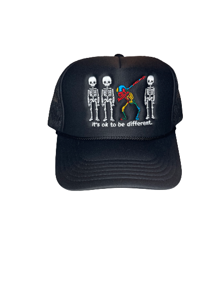 "It's ok to be different" Skull Trucker