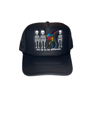 "It's ok to be different" Skull Trucker
