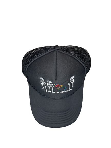 "It's ok to be different" Skull Trucker