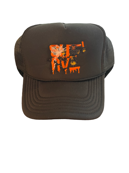 Spooky Halloween Black Trucker Hat
